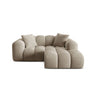 Treno 2-Sitzer Ecksofa, Rechte Seite, aus Chenille in Dunkelbeige (Eden 4 Beige), 180x164 cm von Cosmopolitan Design – Bild 1