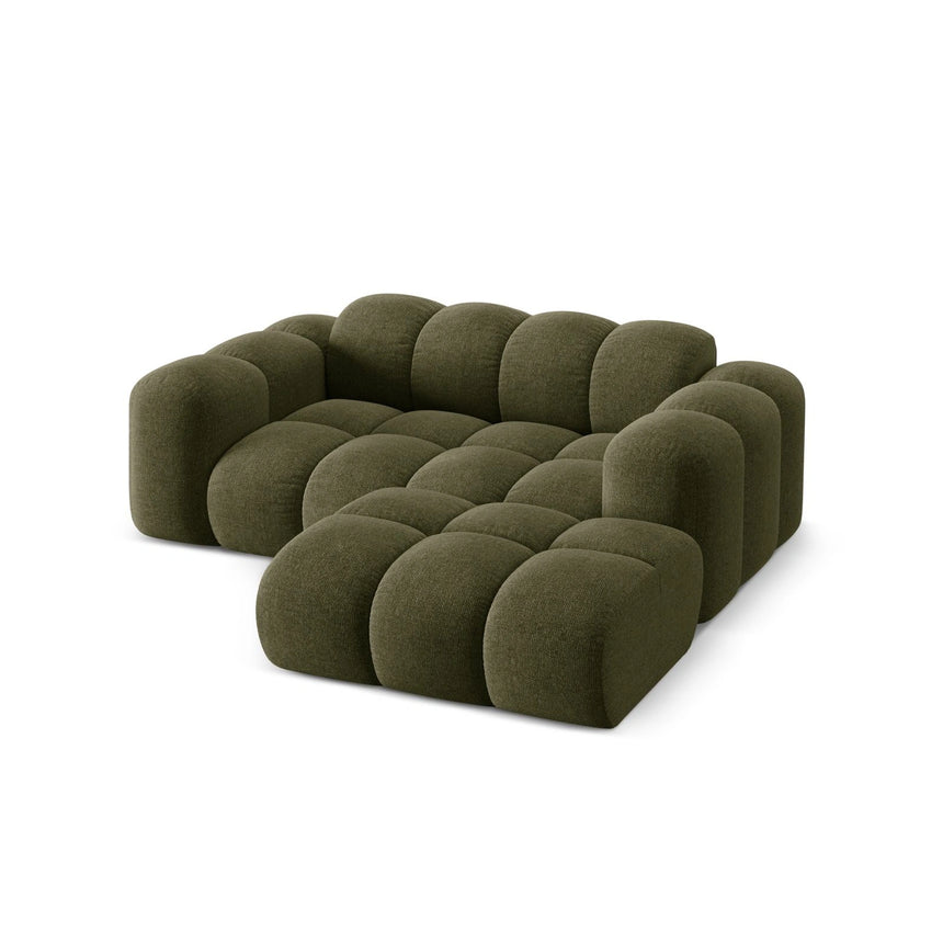 Treno 2-Sitzer Ecksofa, Rechte Seite, aus Chenille in Grün (Eden 12 Olive), 180x164 cm von Cosmopolitan Design – Bild 5
