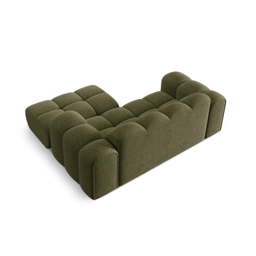 Treno 2-Sitzer Ecksofa, Rechte Seite, aus Chenille in Grün (Eden 12 Olive), 180x164 cm von Cosmopolitan Design – Bild 6