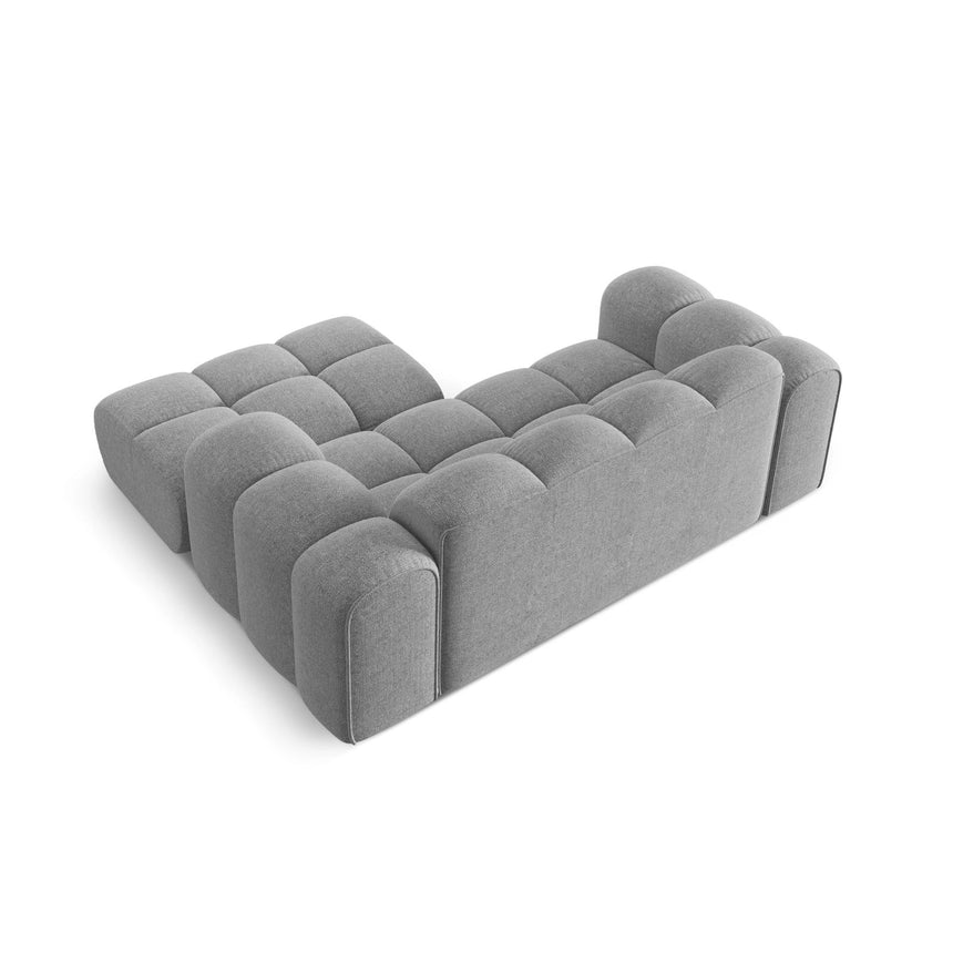 Treno 2-Sitzer Ecksofa, Rechte Seite, aus Chenille in Hellgrau (Eden 18 Grey), 180x164 cm von Cosmopolitan Design – Bild 6