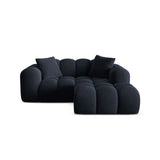 Treno 2-Sitzer Ecksofa, Rechte Seite, aus Chenille in Marineblau (Eden 16 Deep Blue), 180x164 cm von Cosmopolitan Design – Bild 1