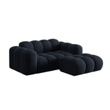 Treno 2-Sitzer Ecksofa, Rechte Seite, aus Chenille in Marineblau (Eden 16 Deep Blue), 180x164 cm von Cosmopolitan Design – Bild 4