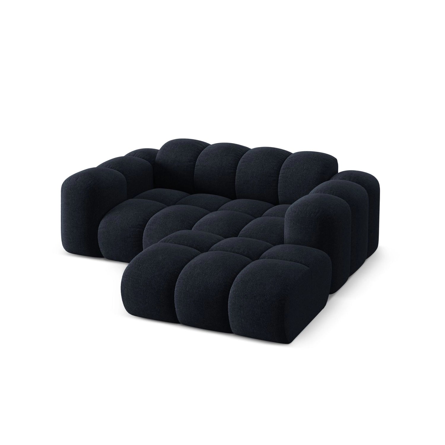 Treno 2-Sitzer Ecksofa, Rechte Seite, aus Chenille in Marineblau (Eden 16 Deep Blue), 180x164 cm von Cosmopolitan Design – Bild 5