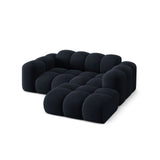 Treno 2-Sitzer Ecksofa, Rechte Seite, aus Chenille in Marineblau (Eden 16 Deep Blue), 180x164 cm von Cosmopolitan Design – Bild 5