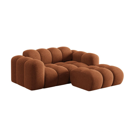 Treno 2-Sitzer Ecksofa, Rechte Seite, aus Chenille in Ziegel (Eden 10 Terra), 180x164 cm von Cosmopolitan Design – Bild 4