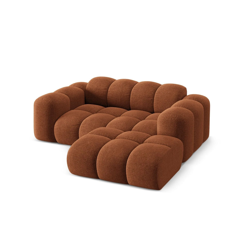 Treno 2-Sitzer Ecksofa, Rechte Seite, aus Chenille in Ziegel (Eden 10 Terra), 180x164 cm von Cosmopolitan Design – Bild 5