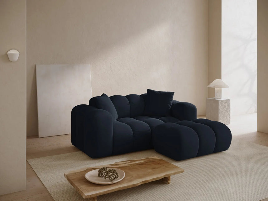 Treno 2-Sitzer Ecksofa, Rechte Seite, aus Samt in Dunkelblau (Bluvel 89), 180x164 cm von Cosmopolitan Design – Bild 2