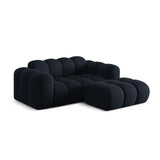 Treno 2-Sitzer Ecksofa, Rechte Seite, aus Samt in Dunkelblau (Bluvel 89), 180x164 cm von Cosmopolitan Design – Bild 4