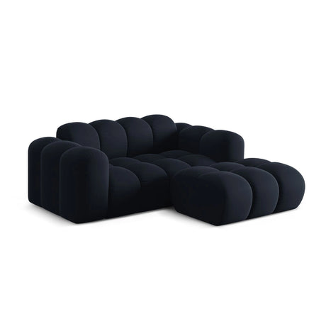 Treno 2-Sitzer Ecksofa, Rechte Seite, aus Samt in Dunkelblau (Bluvel 89), 180x164 cm von Cosmopolitan Design – Bild 4