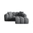 Treno 2-Sitzer Ecksofa, Rechte Seite, aus Samt in Grau (Bluvel 14), 180x164 cm von Cosmopolitan Design – Bild 1