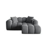 Treno 2-Sitzer Ecksofa, Rechte Seite, aus Samt in Grau (Bluvel 14), 180x164 cm von Cosmopolitan Design – Bild 1