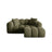 Treno 2-Sitzer Ecksofa, Rechte Seite, aus Samt in Grün (Bluvel 77), 180x164 cm von Cosmopolitan Design – Bild 1