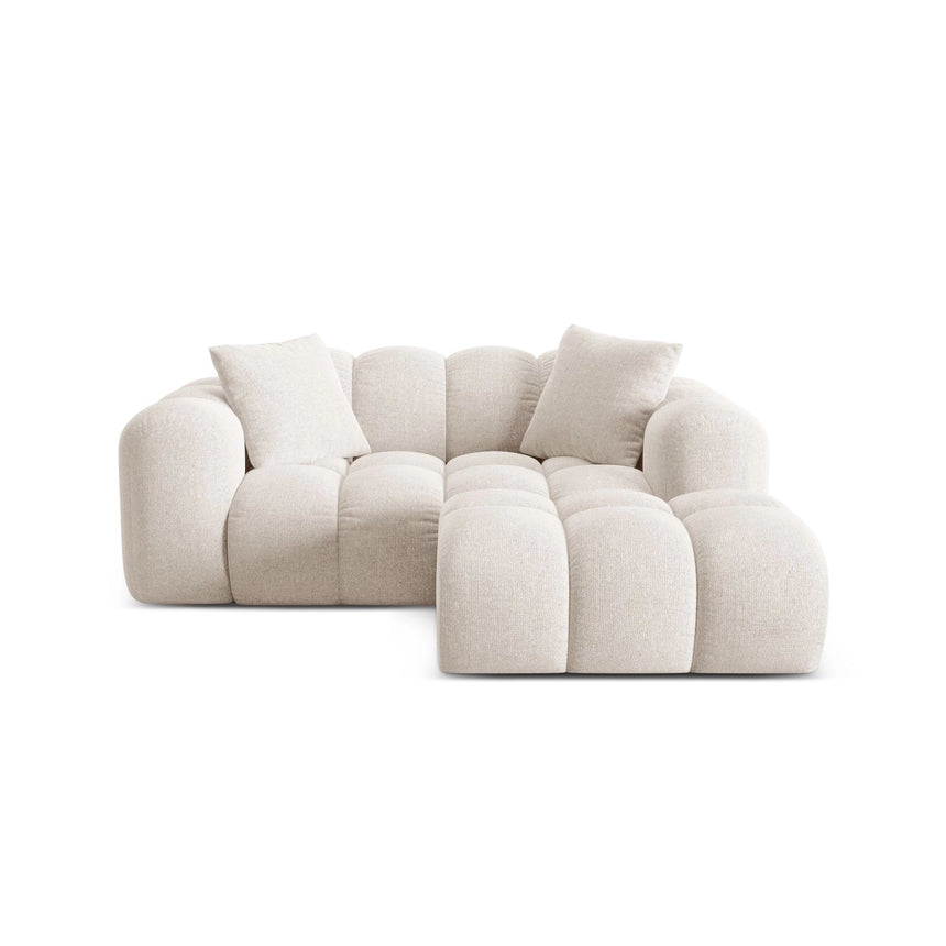 Treno 2-Sitzer Ecksofa, Rechte Seite, aus Samt oder Chenille, 180x164 cm von Cosmopolitan Design – Bild 1