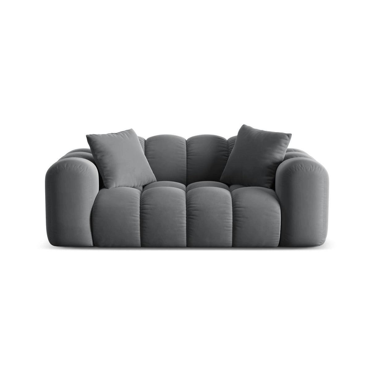 Treno 2-Sitzer Sofa aus Samt in Grau (Bluvel 14), 180x94 cm von Cosmopolitan Design – Bild 1