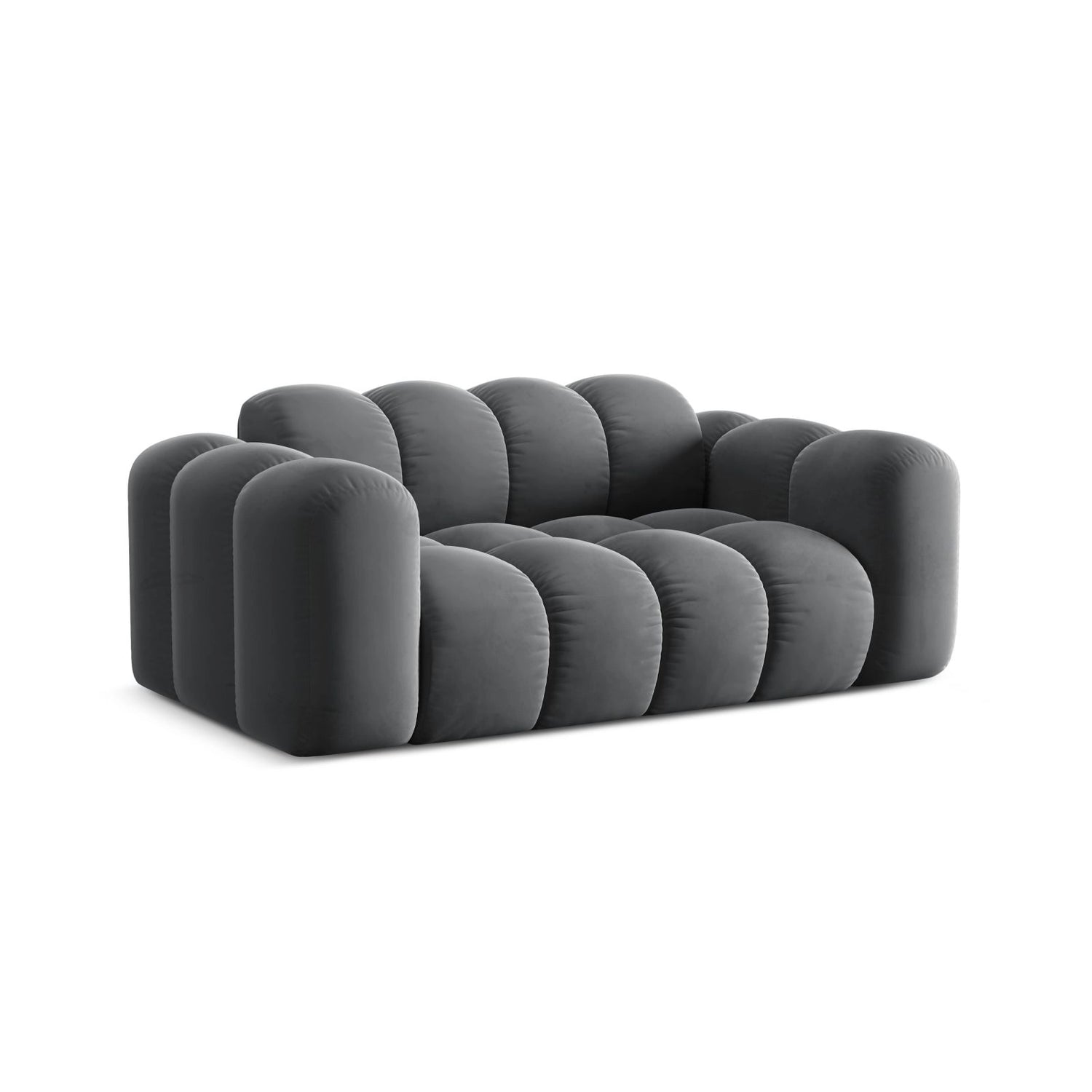 Treno 2-Sitzer Sofa aus Samt in Grau (Bluvel 14), 180x94 cm von Cosmopolitan Design – Bild 4