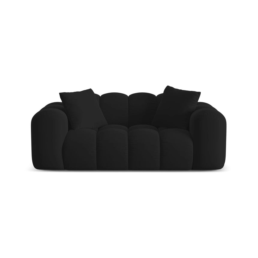 Treno 2-Sitzer Sofa aus Samt in Schwarz (Bluvel 19), 180x94 cm von Cosmopolitan Design – Bild 1