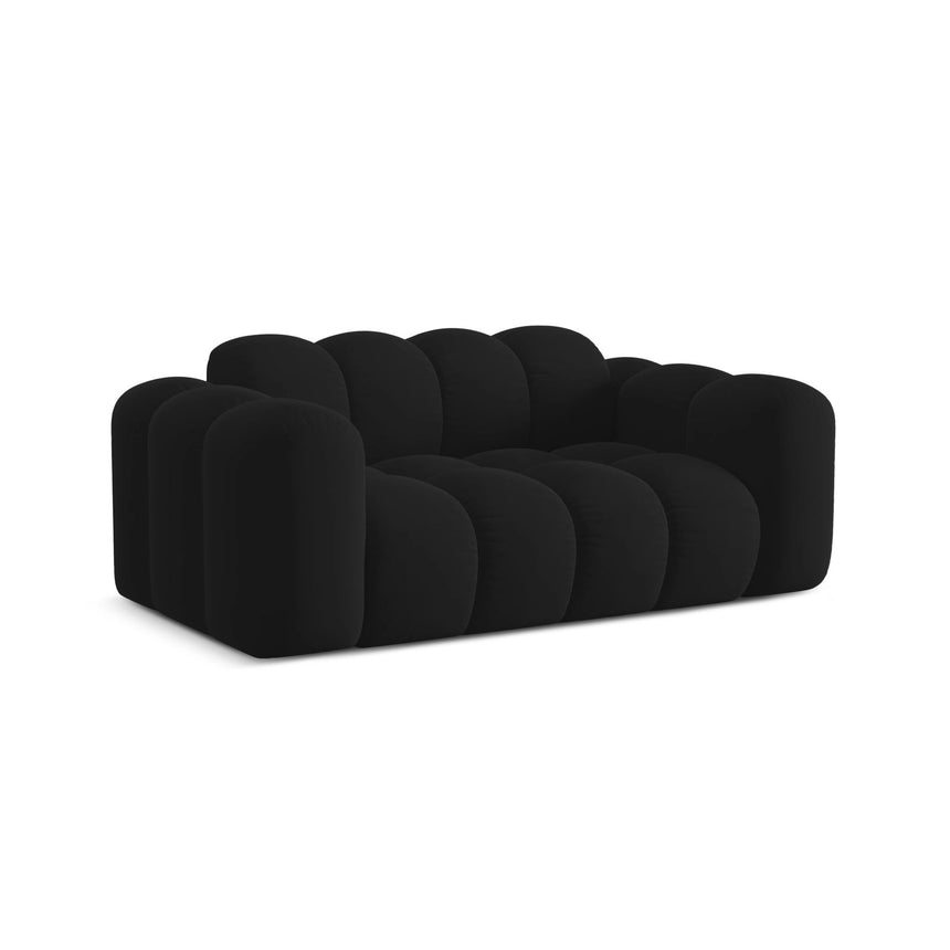 Treno 2-Sitzer Sofa aus Samt in Schwarz (Bluvel 19), 180x94 cm von Cosmopolitan Design – Bild 4