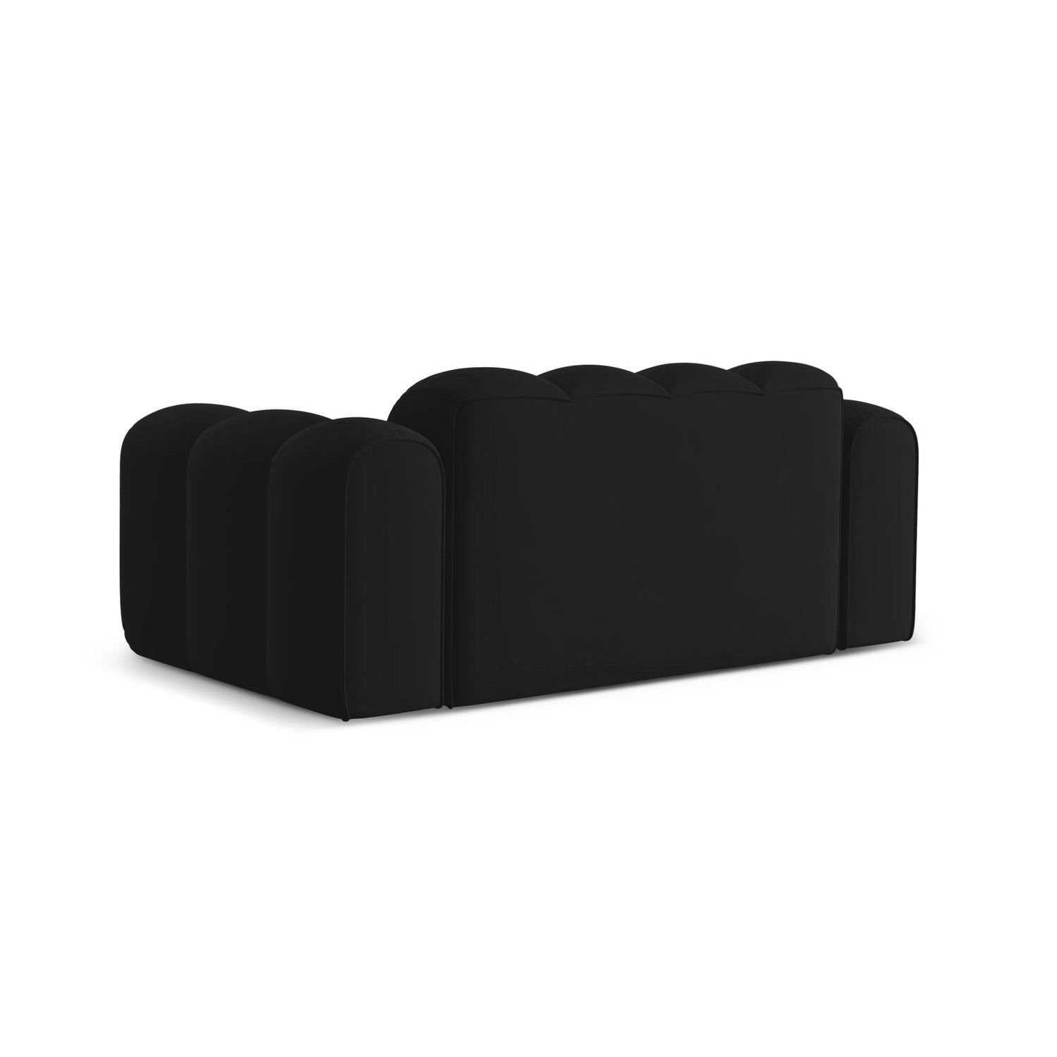 Treno 2-Sitzer Sofa aus Samt in Schwarz (Bluvel 19), 180x94 cm von Cosmopolitan Design – Bild 5