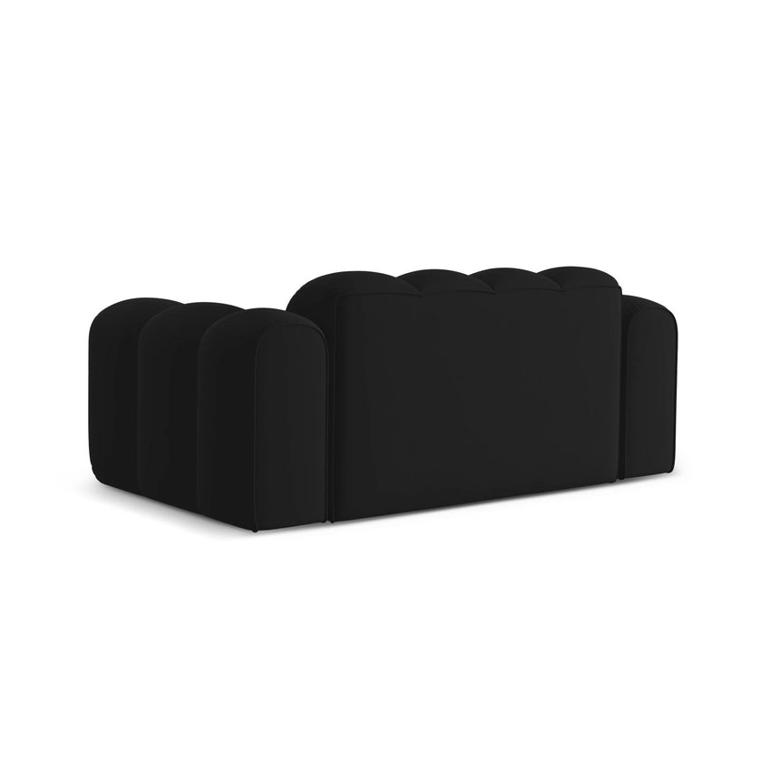 Treno 2-Sitzer Sofa aus Samt in Schwarz (Bluvel 19), 180x94 cm von Cosmopolitan Design – Bild 5