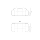 Treno 2-Sitzer Sofa aus Samt oder Chenille, 180x94 cm von Cosmopolitan Design – Bild 3