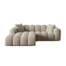 Treno 3-Sitzer Ecksofa, Linke Seite, aus Chenille in Dunkelbeige (Eden 4 Beige), 240x184x70 cm von Cosmopolitan Design – Bild 1