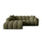 Treno 3-Sitzer Ecksofa, Linke Seite, aus Chenille in Grün (Eden 12 Olive), 240x184x70 cm von Cosmopolitan Design – Bild 1