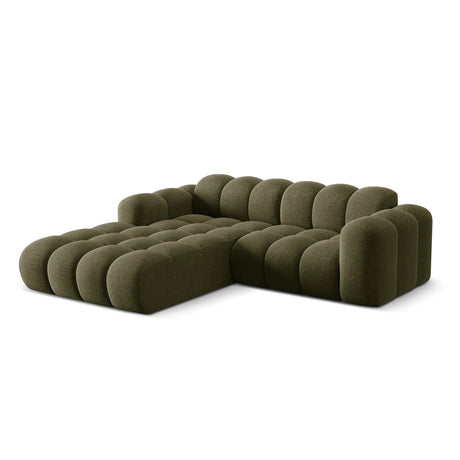 Treno 3-Sitzer Ecksofa, Linke Seite, aus Chenille in Grün (Eden 12 Olive), 240x184x70 cm von Cosmopolitan Design – Bild 4