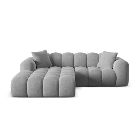 Treno 3-Sitzer Ecksofa, Linke Seite, aus Chenille in Hellgrau (Eden 18 Grey), 240x184x70 cm von Cosmopolitan Design – Bild 1