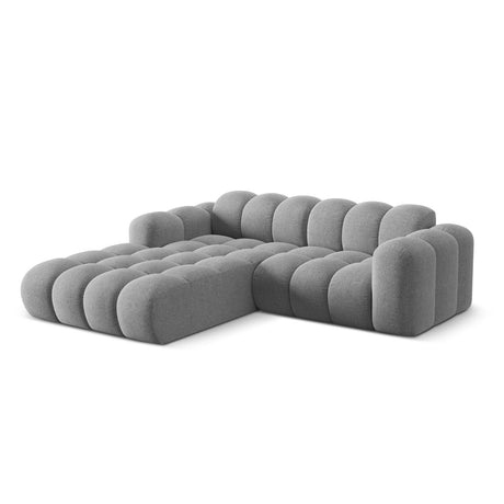 Treno 3-Sitzer Ecksofa, Linke Seite, aus Chenille in Hellgrau (Eden 18 Grey), 240x184x70 cm von Cosmopolitan Design – Bild 4
