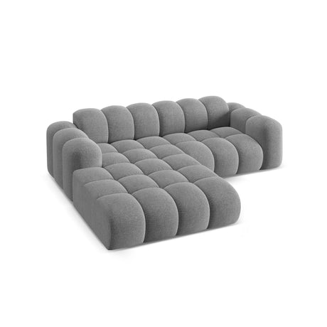 Treno 3-Sitzer Ecksofa, Linke Seite, aus Chenille in Hellgrau (Eden 18 Grey), 240x184x70 cm von Cosmopolitan Design – Bild 5