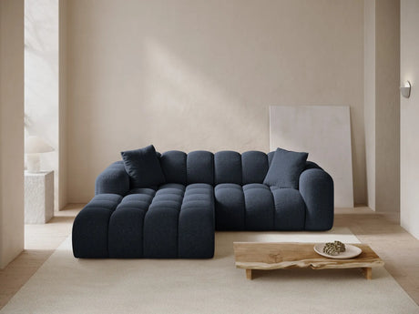 Treno 3-Sitzer Ecksofa, Linke Seite, aus Chenille in Marineblau (Eden 16 Deep Blue), 240x184x70 cm von Cosmopolitan Design – Bild 2