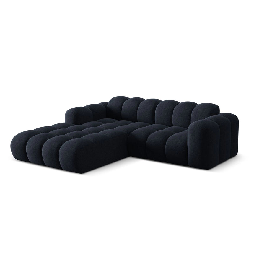 Treno 3-Sitzer Ecksofa, Linke Seite, aus Chenille in Marineblau (Eden 16 Deep Blue), 240x184x70 cm von Cosmopolitan Design – Bild 4