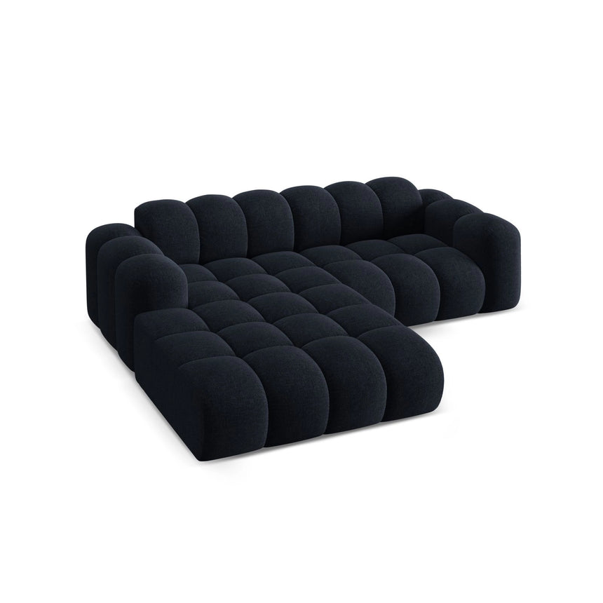 Treno 3-Sitzer Ecksofa, Linke Seite, aus Chenille in Marineblau (Eden 16 Deep Blue), 240x184x70 cm von Cosmopolitan Design – Bild 5