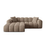 Treno 3-Sitzer Ecksofa, Linke Seite, aus Samt in Cappuccino (Bluvel 40), 240x184x70 cm von Cosmopolitan Design – Bild 1