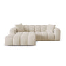 Treno 3-Sitzer Ecksofa, Linke Seite, aus Samt in Dunkelbeige (Bluvel 30), 240x184x70 cm von Cosmopolitan Design – Bild 1