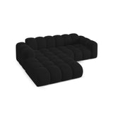 Treno 3-Sitzer Ecksofa, Linke Seite, aus Samt in Schwarz (Bluvel 19), 240x184x70 cm von Cosmopolitan Design – Bild 5