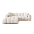 Treno 3-Sitzer Ecksofa, Linke Seite, aus Samt oder Chenille, 240x184x70 cm von Cosmopolitan Design – Bild 1