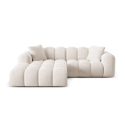 Treno 3-Sitzer Ecksofa, Linke Seite, aus Samt oder Chenille, 240x184x70 cm von Cosmopolitan Design – Bild 1