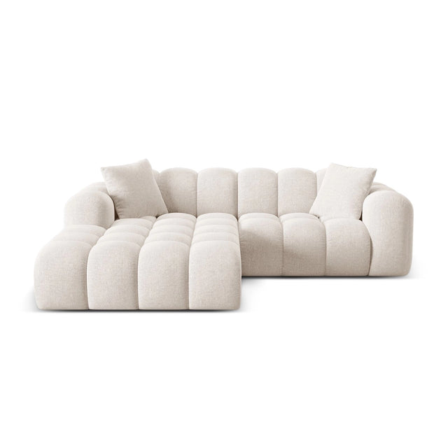 Treno 3-Sitzer Ecksofa, Linke Seite, aus Samt oder Chenille, 240x184x70 cm von Cosmopolitan Design – Bild 1