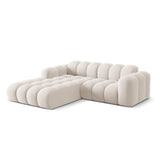 Treno 3-Sitzer Ecksofa, Linke Seite, aus Samt oder Chenille, 240x184x70 cm von Cosmopolitan Design – Bild 4