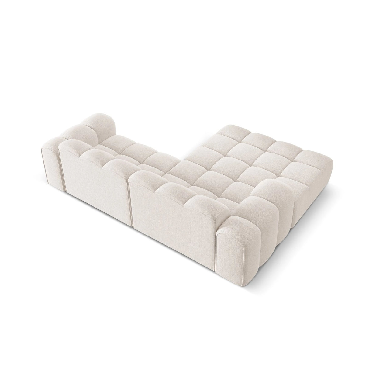 Treno 3-Sitzer Ecksofa, Linke Seite, aus Samt oder Chenille, 240x184x70 cm von Cosmopolitan Design – Bild 6