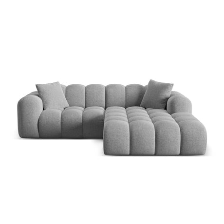 Treno 3-Sitzer Ecksofa, Rechte Seite, aus Chenille in Hellgrau (Eden 18 Grey), 240x184x70 cm von Cosmopolitan Design – Bild 1