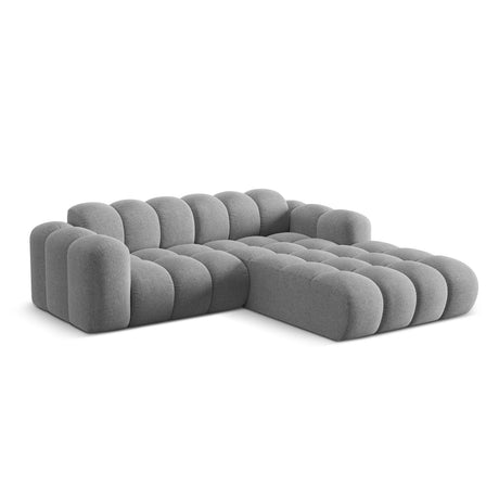 Treno 3-Sitzer Ecksofa, Rechte Seite, aus Chenille in Hellgrau (Eden 18 Grey), 240x184x70 cm von Cosmopolitan Design – Bild 4
