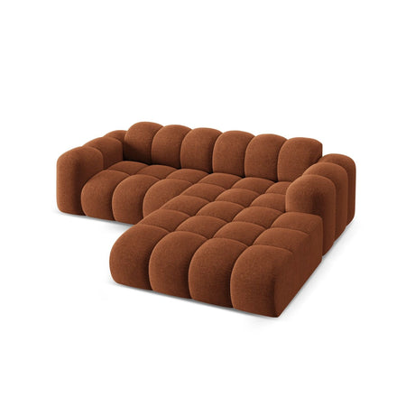 Treno 3-Sitzer Ecksofa, Rechte Seite, aus Chenille in Ziegelstein (Eden 10 Terra), 240x184x70 cm von Cosmopolitan Design – Bild 5