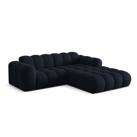 Treno 3-Sitzer Ecksofa, Rechte Seite, aus Samt in Dunkelblau (Bluvel 89), 240x184x70 cm von Cosmopolitan Design – Bild 4