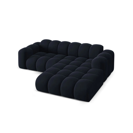 Treno 3-Sitzer Ecksofa, Rechte Seite, aus Samt in Dunkelblau (Bluvel 89), 240x184x70 cm von Cosmopolitan Design – Bild 5