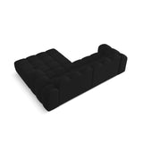 Treno 3-Sitzer Ecksofa, Rechte Seite, aus Samt in Schwarz (Bluvel 19), 240x184x70 cm von Cosmopolitan Design – Bild 6