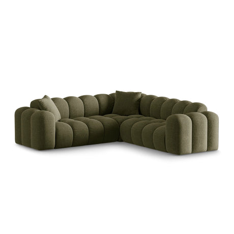 Treno 3-Sitzer Ecksofa, symmetrisch, aus Chenille in Grün (Eden 12 Olive), 240x240x70 cm von Cosmopolitan Design – Bild 3