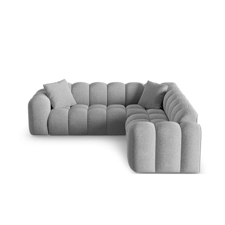 Treno 3-Sitzer Ecksofa, symmetrisch, aus Chenille in Hellgrau (Eden 18 Grey), 240x240x70 cm von Cosmopolitan Design – Bild 1