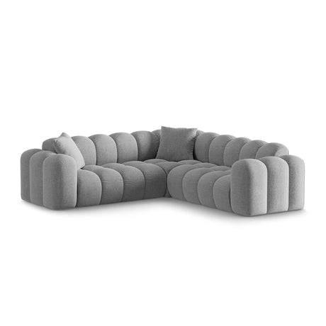 Treno 3-Sitzer Ecksofa, symmetrisch, aus Chenille in Hellgrau (Eden 18 Grey), 240x240x70 cm von Cosmopolitan Design – Bild 3